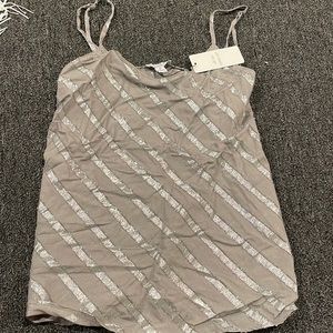 Current air LA sparkle silver cami never worn XS with tags